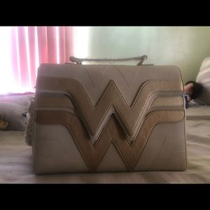Loungefly x Wonder Woman Gold Logo Crossbody Purse